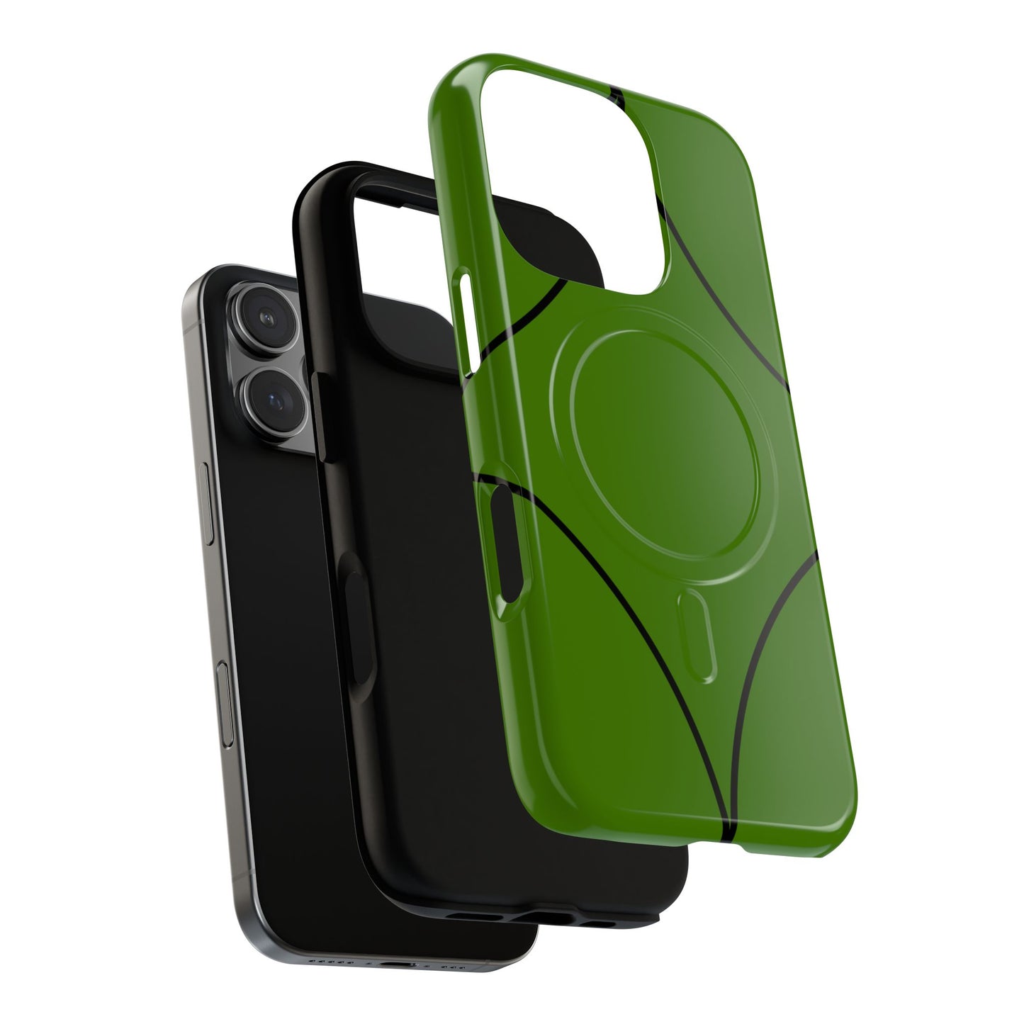 Green Geometric Tough Magnetic Phone Case