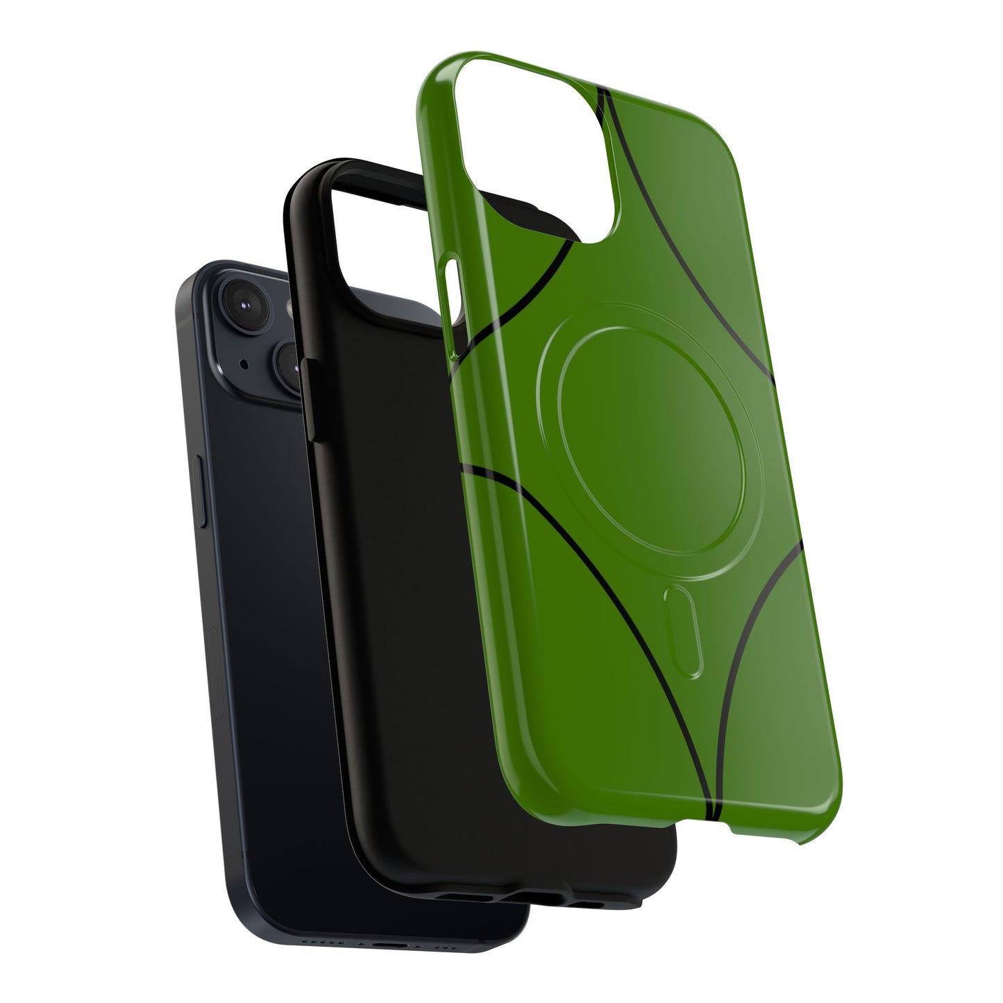 Green Geometric Tough Magnetic Phone Case
