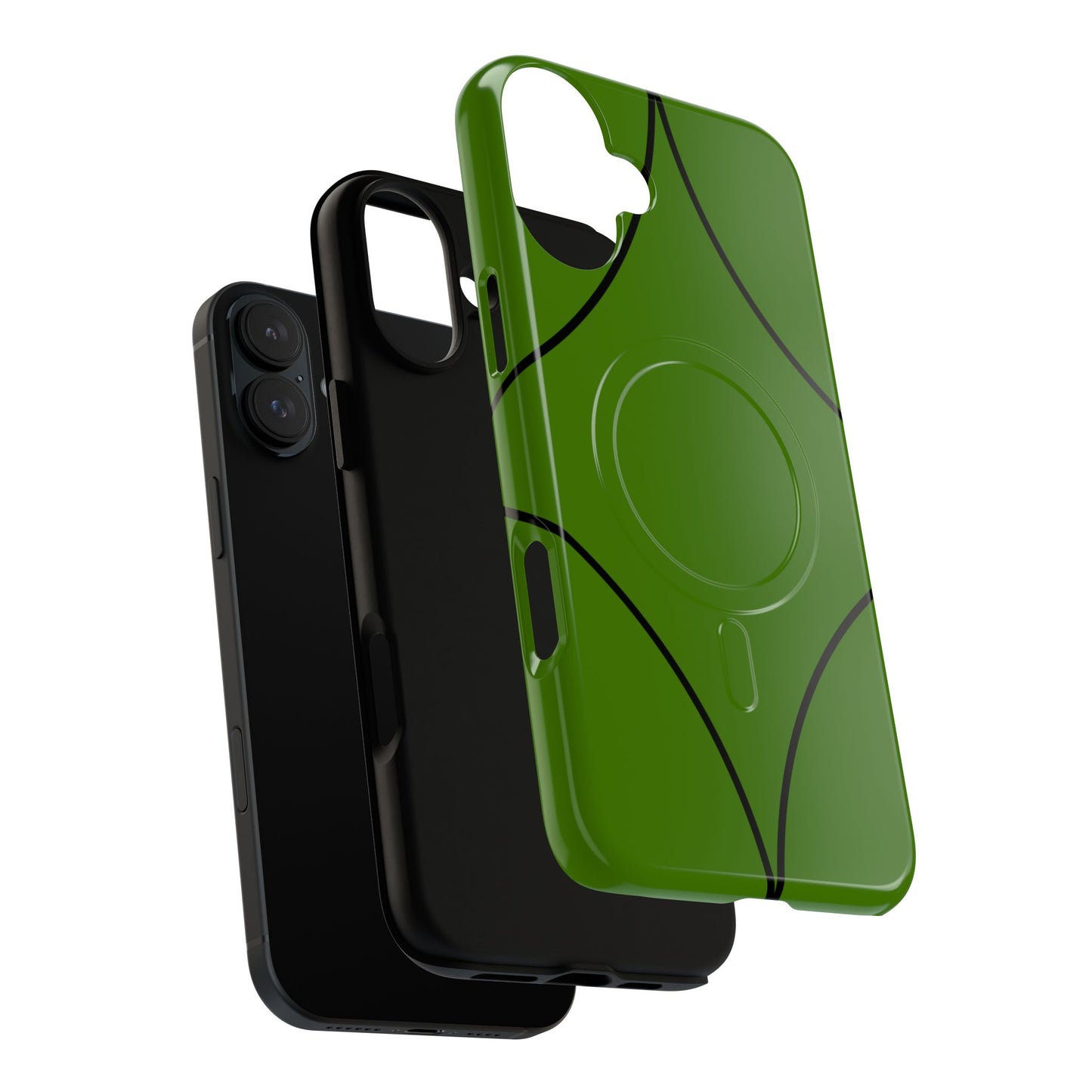 Green Geometric Tough Magnetic Phone Case