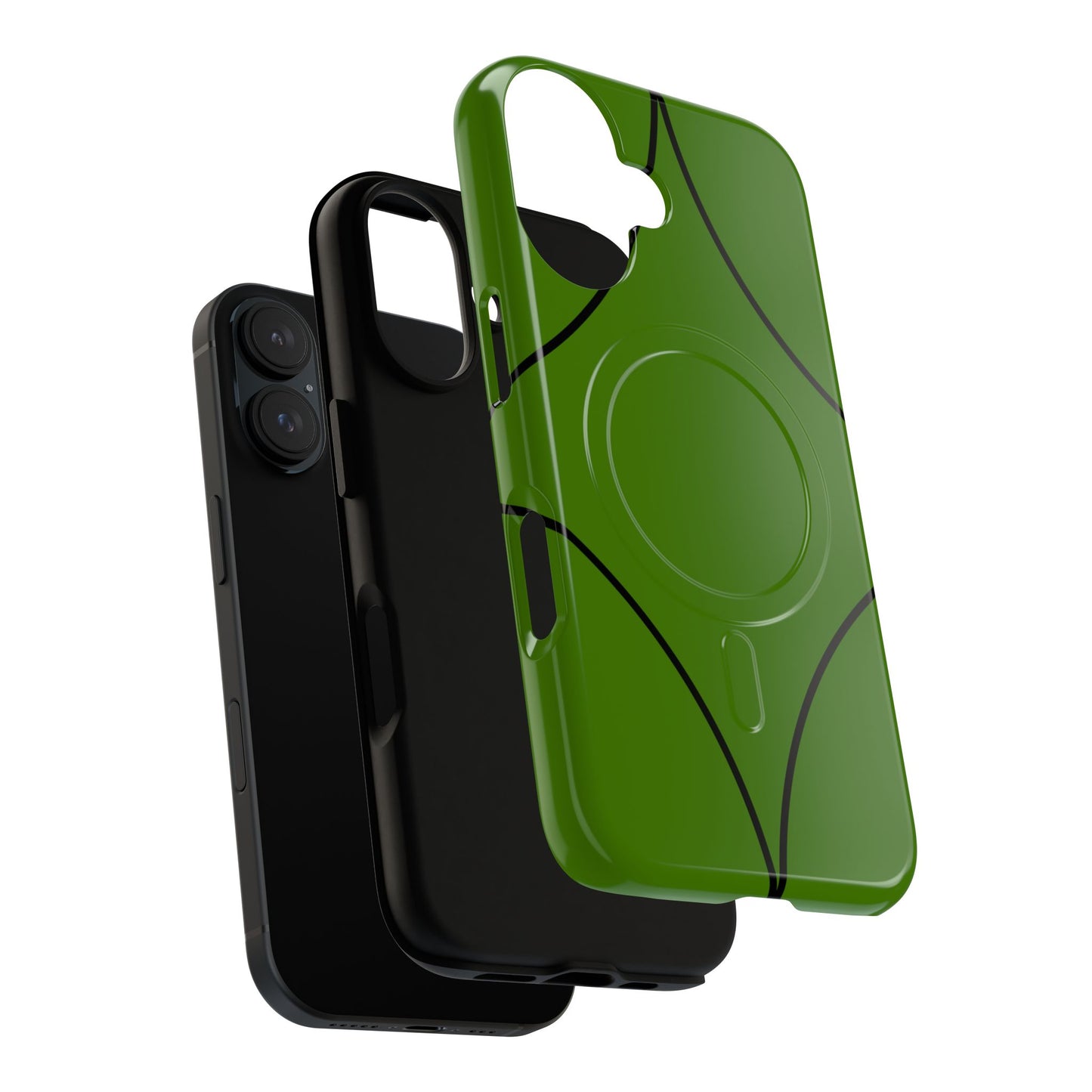 Green Geometric Tough Magnetic Phone Case
