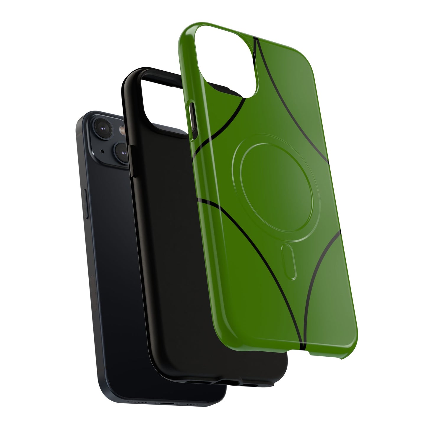 Green Geometric Tough Magnetic Phone Case